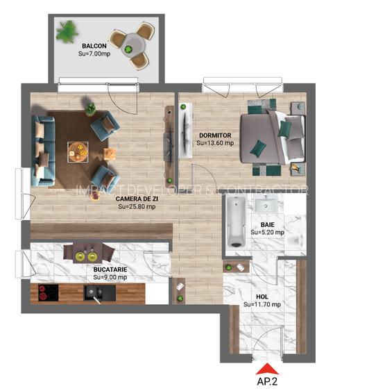 Apartament de 2 camere - Greenfield - 8