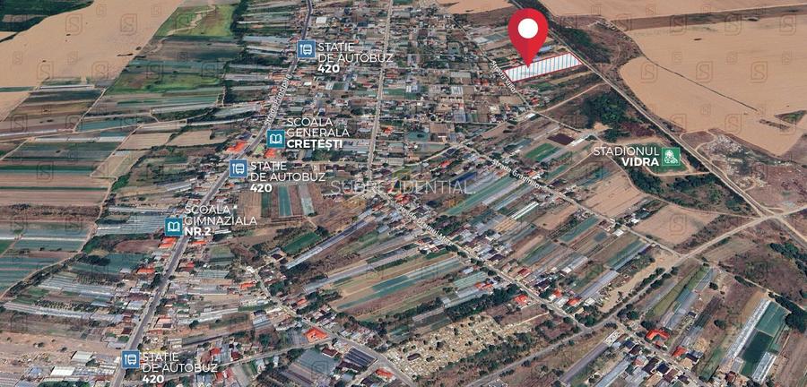 Teren intravilan 7.172 mp, Deschidere 36 ml, Vidra, Cretesti - 4