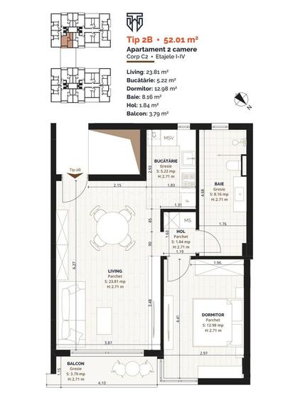 Comision 0 - Dezvoltator vinde ap. 2 camere in bloc PREMIUM cu lift! - 1