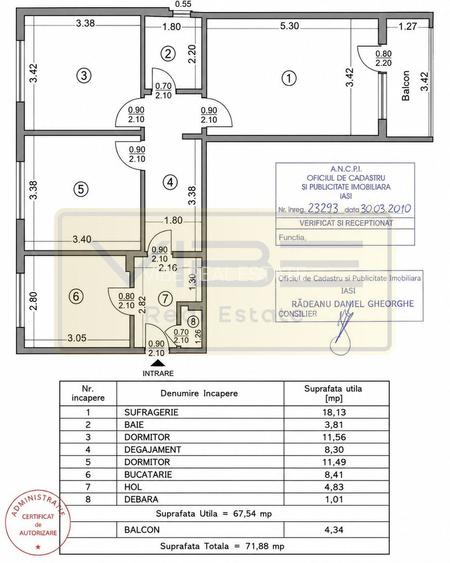 Apartament 3 camere zona Garii - 10 min Copou - 20