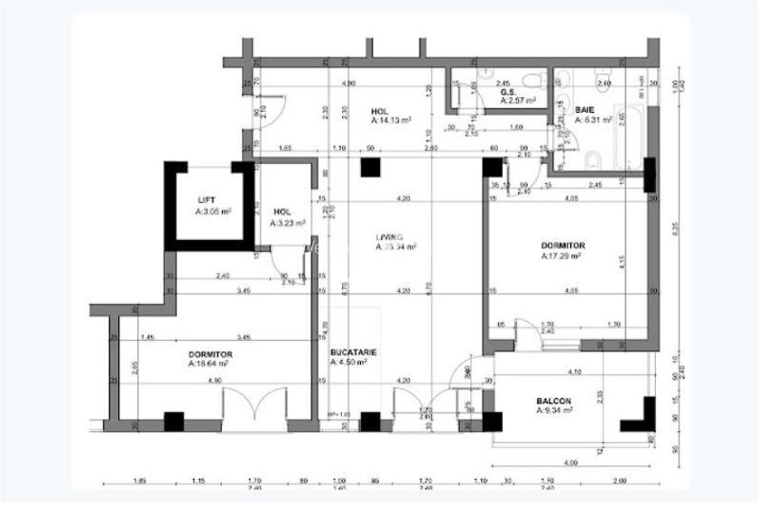 Apartament modern 3 camere - 90 mp utili + terasă - Str Iacob Bologa - 1