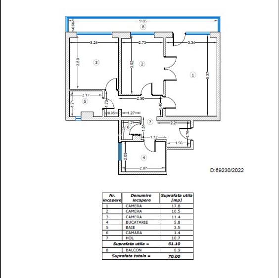 Vanzare apartament cochet cu 3 camere, renovat total, Drumul Taberei - 1