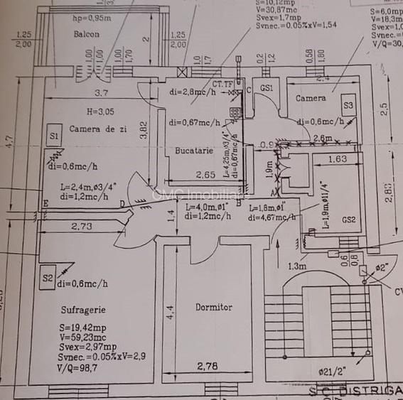 3 camere, 100 mp, centrală termică proprie – Prosper / 13 Septembrie V10 - 14