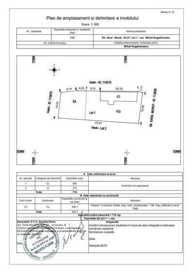 Teren 710mp Mihail Kogălniceanu | Toate Utilitățile | Deschidere 17ml - 1
