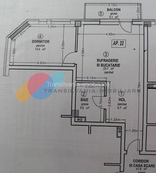 Apartament 2 camere, 46,8 mp, parcare subterana-Baciu - 5