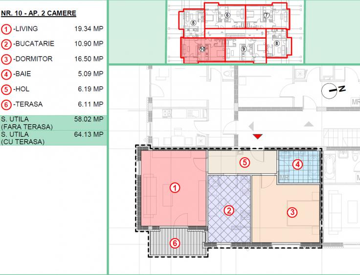 Apartament 2 camere decomandat cu terasa soseaua Leordeni. - 2