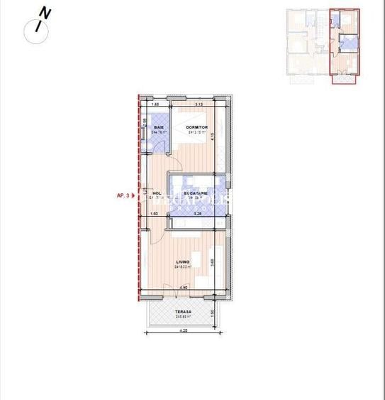 Apartament 2 camere Finisat/1780 euro/mp - 3