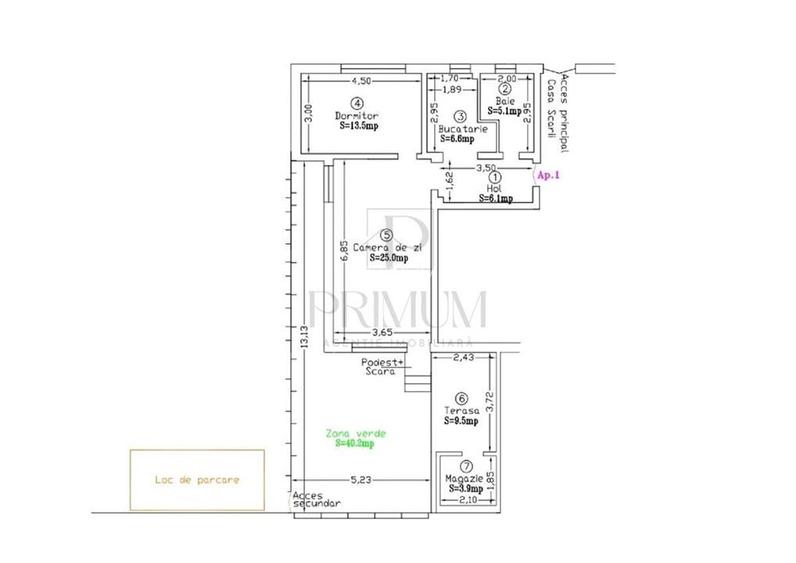 Dumbravita - 2 Camere - Parter cu curte - Bucatarie inchisa - Loc de parcare inc - 15