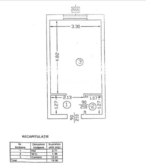 ETAJ 3! Garsoniera renovata 20mp, Alexandru cel Bun - 5