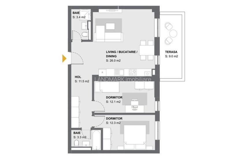 APARTAMENT NOU, OCUPABIL IMEDIAT, CENTRALA PROPRIE, COMISION 0% - 2