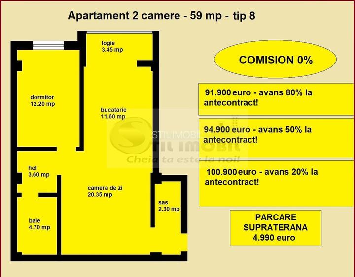 Apartament 2 camere nou de vanzare in Iasi Valea Lupului, bloc 2025 - 2