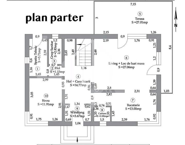 Casa individuala cu 5 camere, 150mp utili+2 terase, 487mp teren - 2