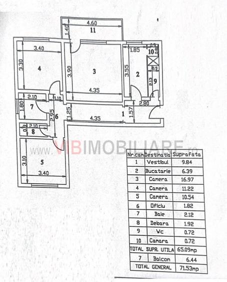 Titulescu - Piata Victoriei - Str Dr. Iacob Felix - 3 camere decomandat - 13