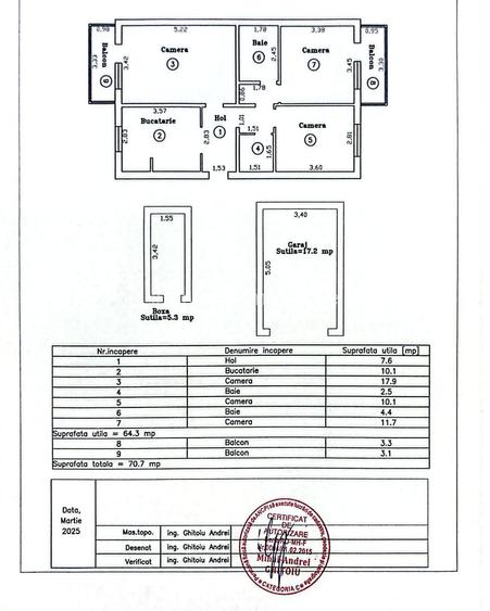 Girocului | 3 Camere | Etaj intermediat | Boxa + Garaj - 10