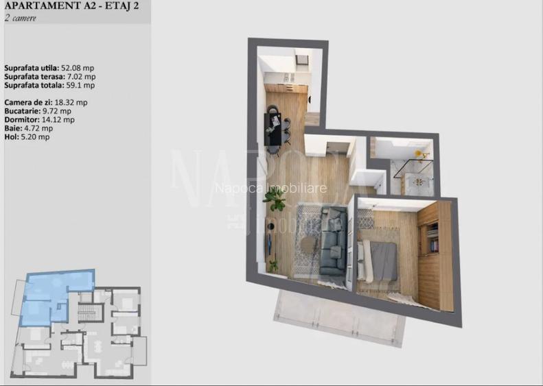 Apartament 2 camere de vanzare in Centru, Cluj Napoca - 3