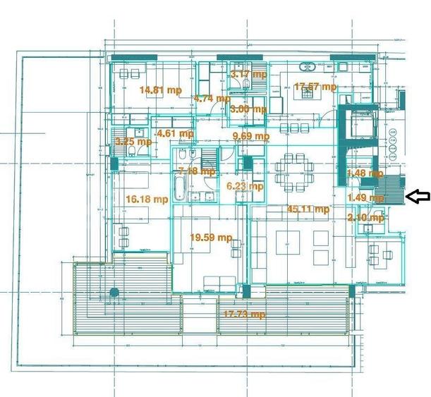 Apartament spatios cu 4 camere | 40mp terase | 3 locuri de parcare - 16