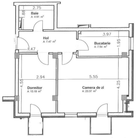 Apartament 2 camere de 56mp plus 2 balcone zona : Floresti - 8
