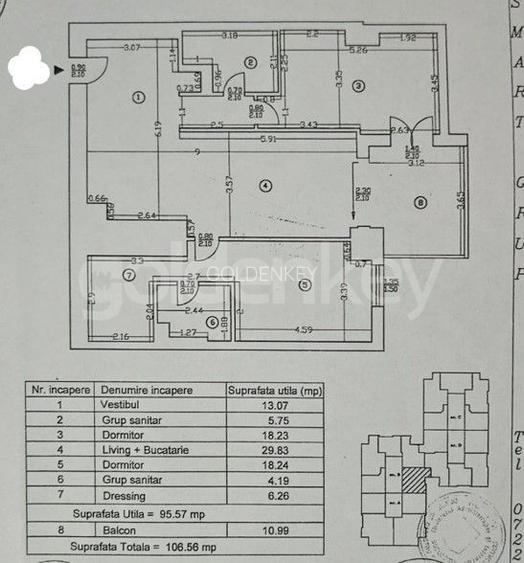 Apartament spatios cu 3 camere - 1