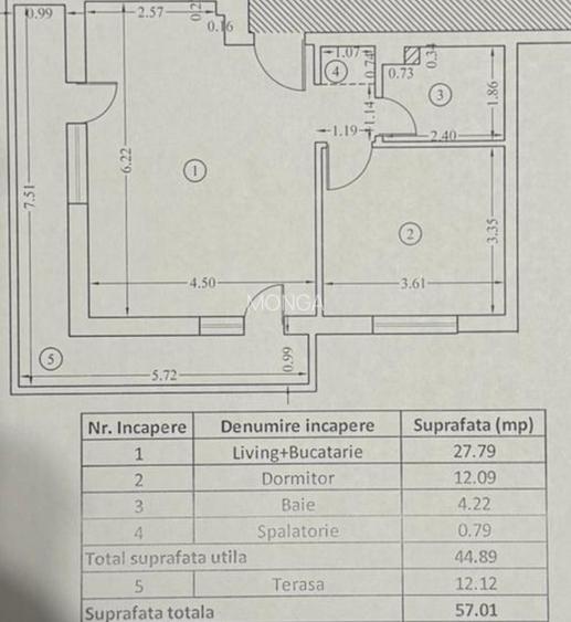 Apartament 2 camere 45mp + 12mp terasa | 0 comision | Tunari Darwin Residence - 3