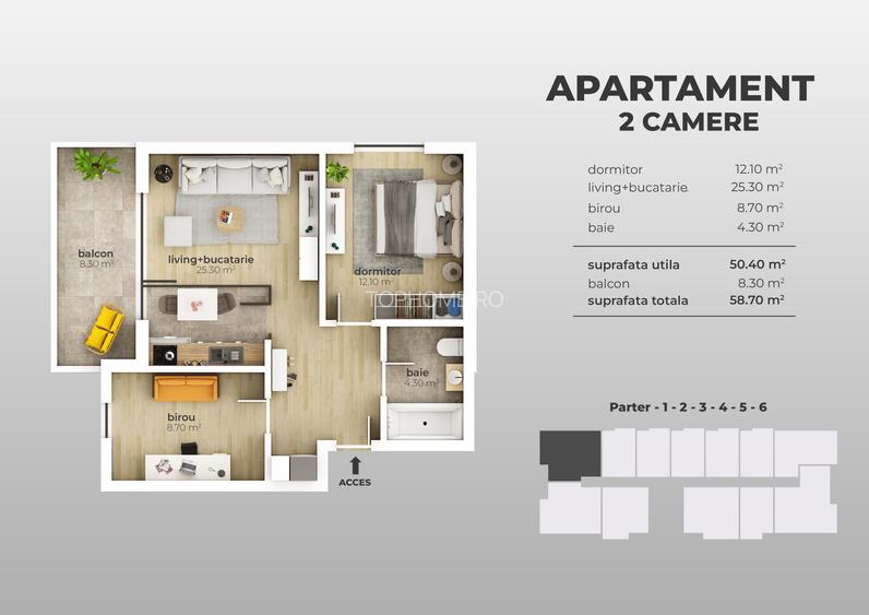 Apartament 3 camere finisat, bloc nou, Aparatorii Patriei metrou - 14