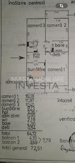 Apartament 3 camere decomandat de vanzare - cartierul Zorilor - 1