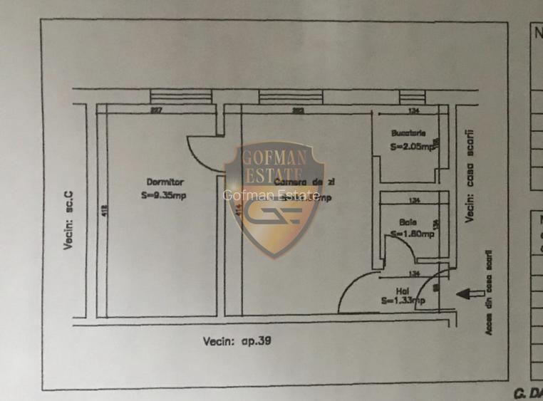 2 camere, Tomis Nord Scoala 29, et 4/4, 27 mp, incadrat necesita renovare totala - 7