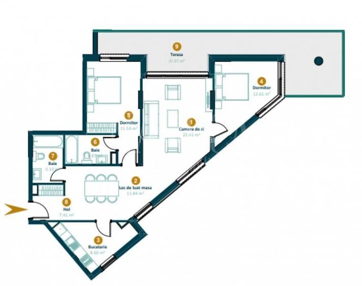 Apartament 3 camere de vanzare in Intre Lacuri, Cluj Napoca - 15