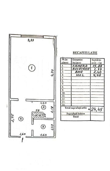 Garsonieră luminoasă, etaj 1, Țiglina 1 – ideală pentru locuit sau investiție! - 2