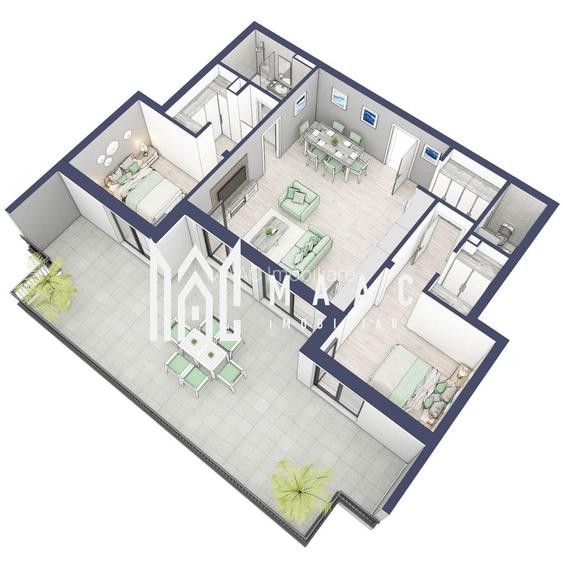 Penthouse 3  camere | Etaj 4 | Balcon 45.6 mp | Turnisor - 3