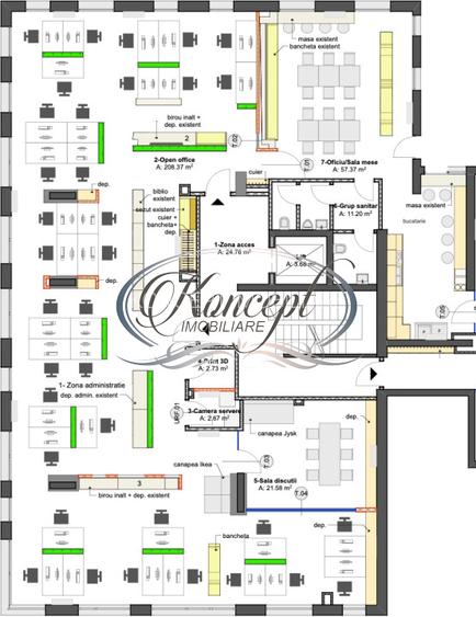 Birouri premium, cu parcare, strada Avram Iancu - 1
