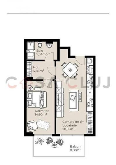 2 camere, bloc nou premium, Soporului - 2