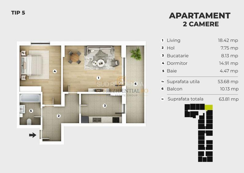 Apartament 2 camere, decomandat, metrou Berceni, Popesti-Leordeni - 39