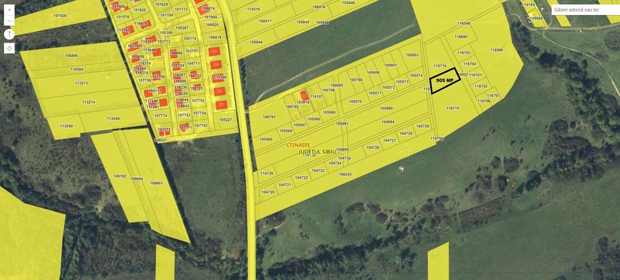 Teren intravilan 905 mp in Cisnadie - zona Casa de Apa
