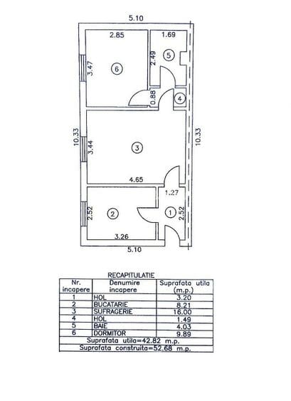 Apartament 2 camere, 43 mp, parter – zona Stadion - 2