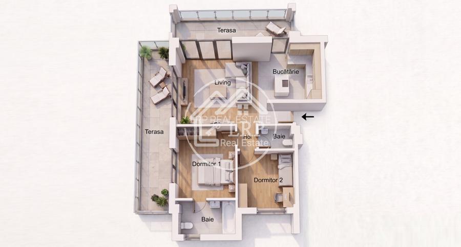 Perla Residence | 3 camere 98mp, vedere lac, 2 terase, parcare subterana si boxa - 1