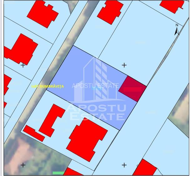 Teren de vanzare, 1084 mp in Dumbravita pentru duplex, vatra satului - 4