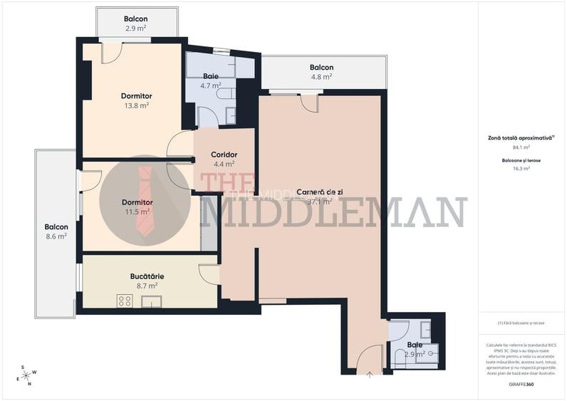 Apartament cu 3 camere - PEAK Residence - 1
