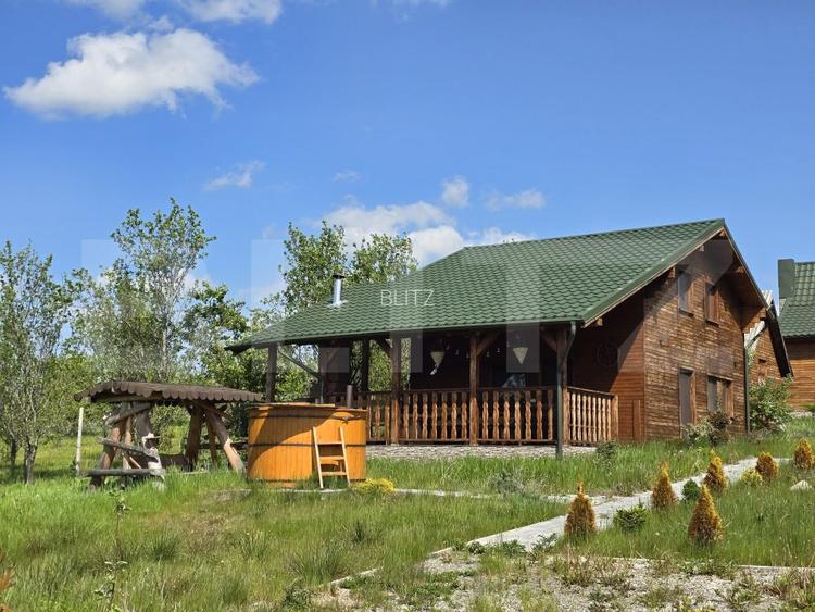 Cabana lemn cu 4 dormitoare, 120mp, teren intravilan de 1250mp - 2