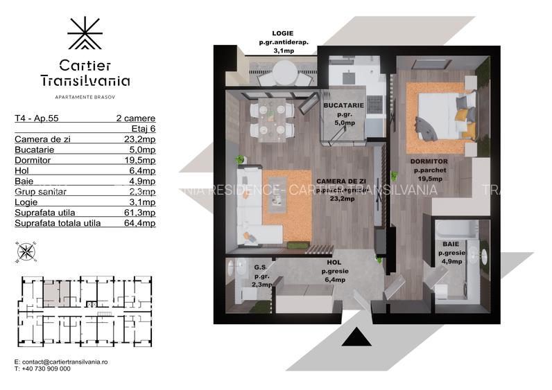 TRANSILVANIA RESIDENCE- CARTIER TRANSILVANIA, APARTAMENT 2 CAMERE - 15
