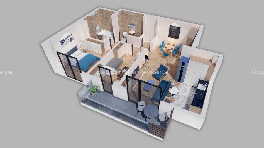 35D Apartament 3 camere Metrou Straulesti Sisesti Nou Lux - 3