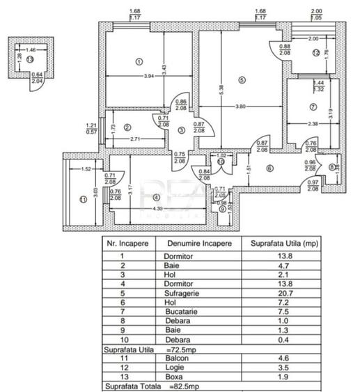 3 camere Ferdinand, centrala, 85 mp, boxa - 8