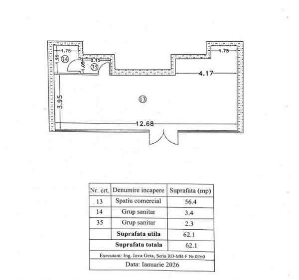 Spațiu comercial stradal 62 mp, cu vitrină de 12,68 m | Atrium Plaza – Sisești - 1