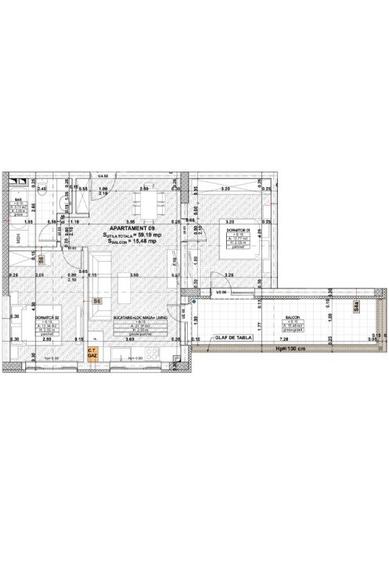 Apartament cu 3 camere, terasa 15mp, parcare , zona centrala - 2