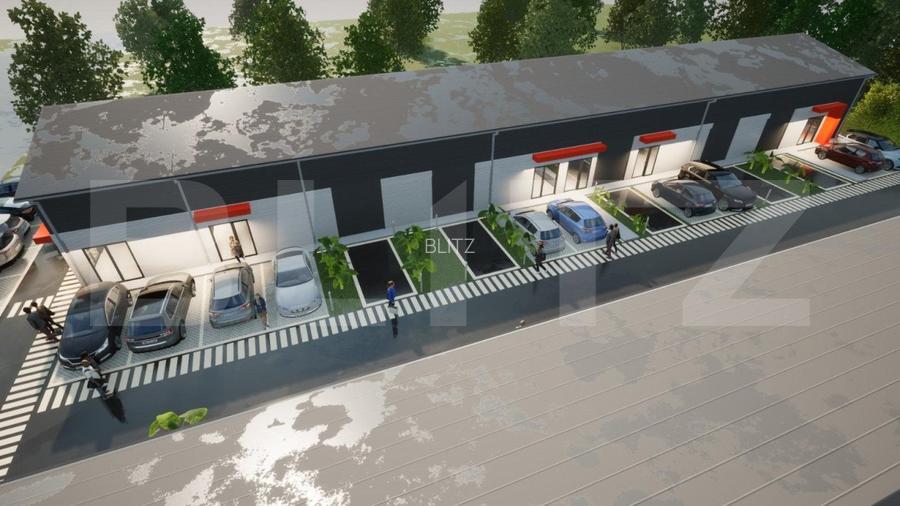 Hale noi pe parter sau P + 1, 1.755 mp utili, teren 4.000 mp, zona Ghercesti - 2