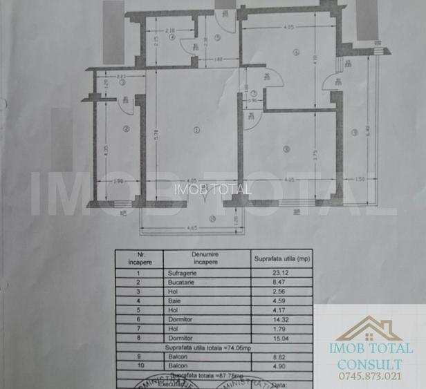 Apartament 3 Camere Decomandat | Zona Craiovei | Bloc 2009 | Etaj 4/6 - 8