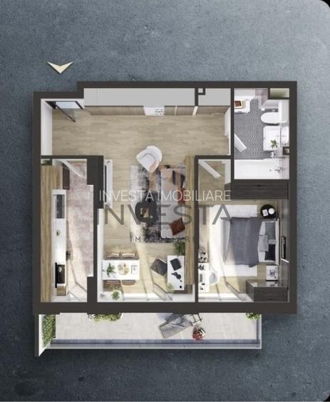 Confort, spațiu și parcare subterană – apartament 2 camere, imobil NOU - 1