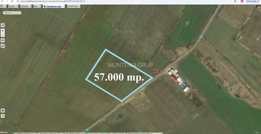 5,7 Ha. vav de Dovinot - Mihailesti, teren intravilan cu deschidere la DN6 - 9