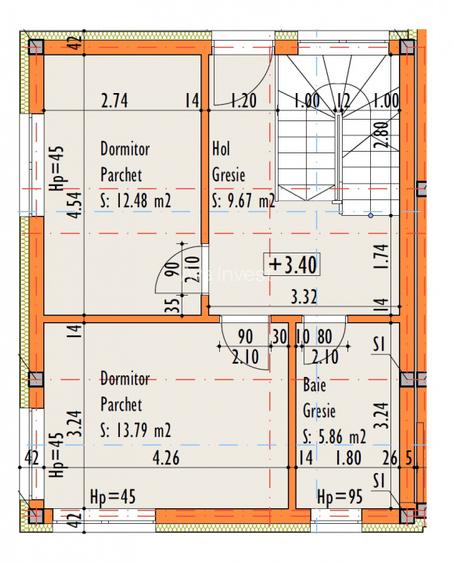 Casa cuplata, 168 mp utili, teren 200 mp – Dambul-Rotund - 6