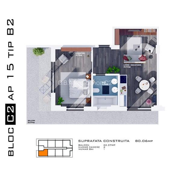 Apartament 2 camere Mamaia Nord -Oba Residence - Predare Decembrie 2025 - 4