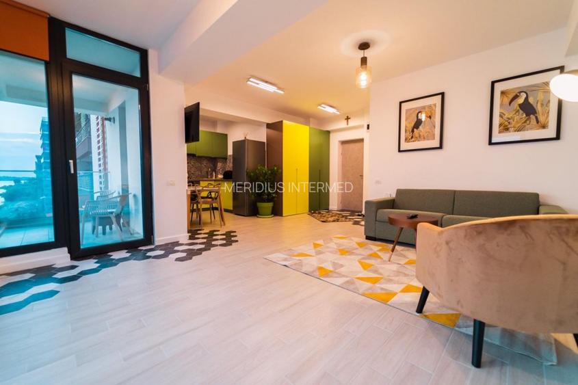 Garsonieră modernă de închiriat – Mamaia, zona Butoaie, vedere frontală la lac - 4